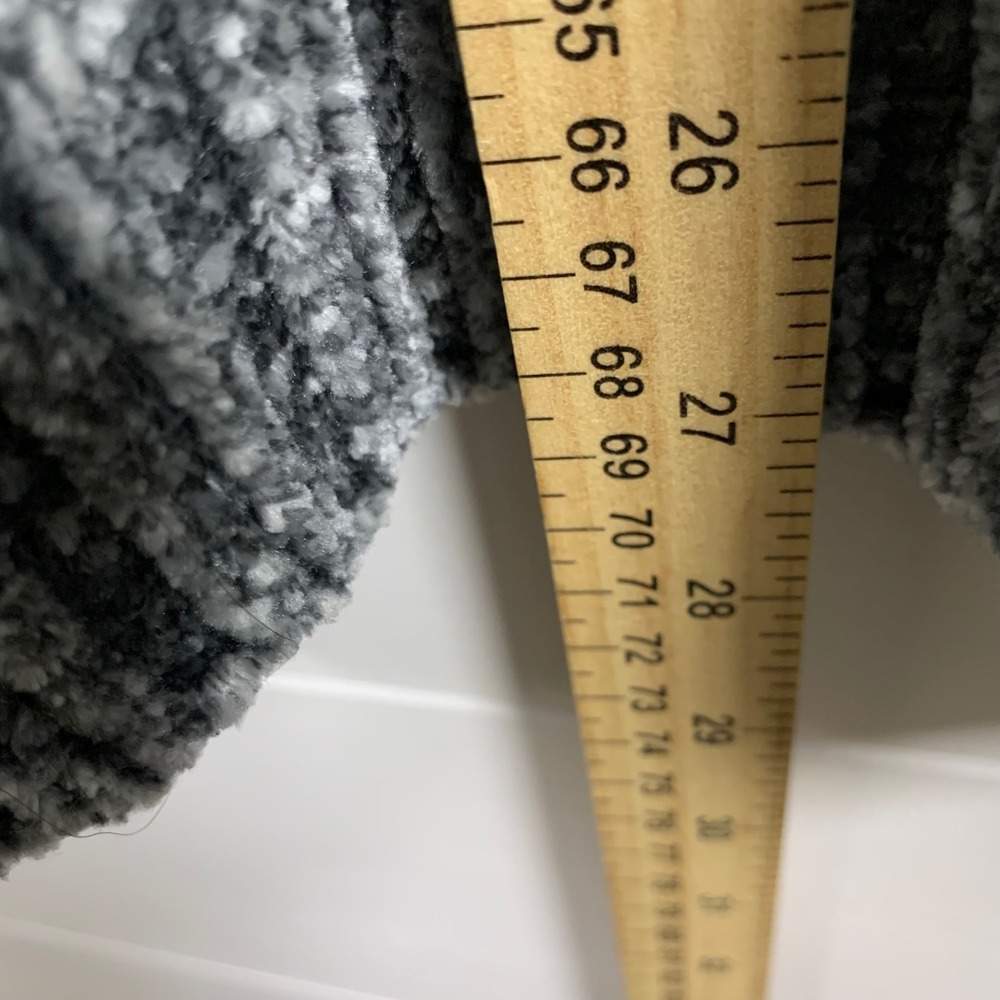 ORVIS V Neck Chenille‎ Sweater Women M Gray Soft Cozy Split Hem Tunic Classic - Picture 11 of 12